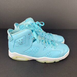 Air Jordan 6 Retro Pantone GG Still Blue Sneakers Size 5.5Y/Womens 7
